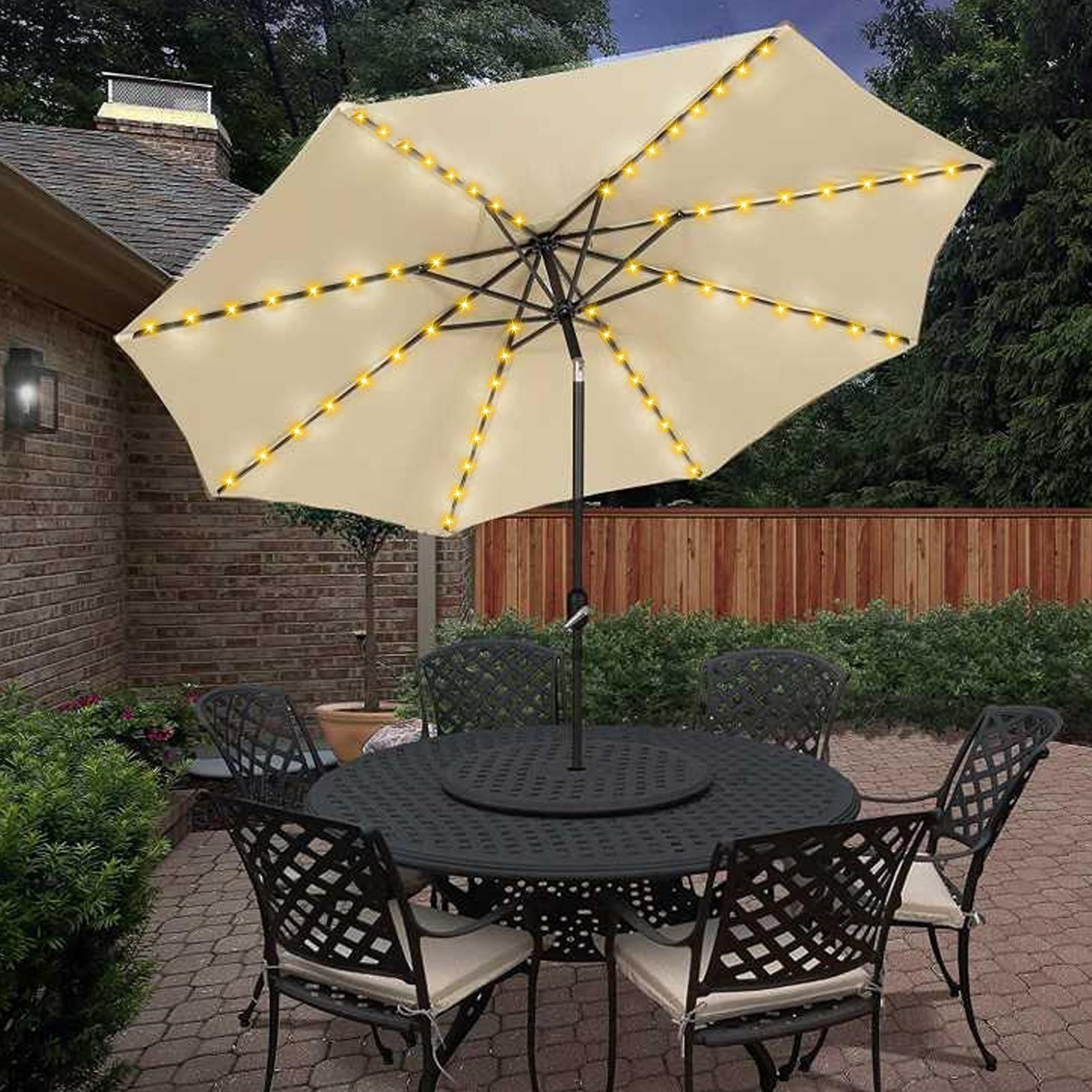 Smart Garden Umbrella - Lampu Payung LED Taman dengan 8