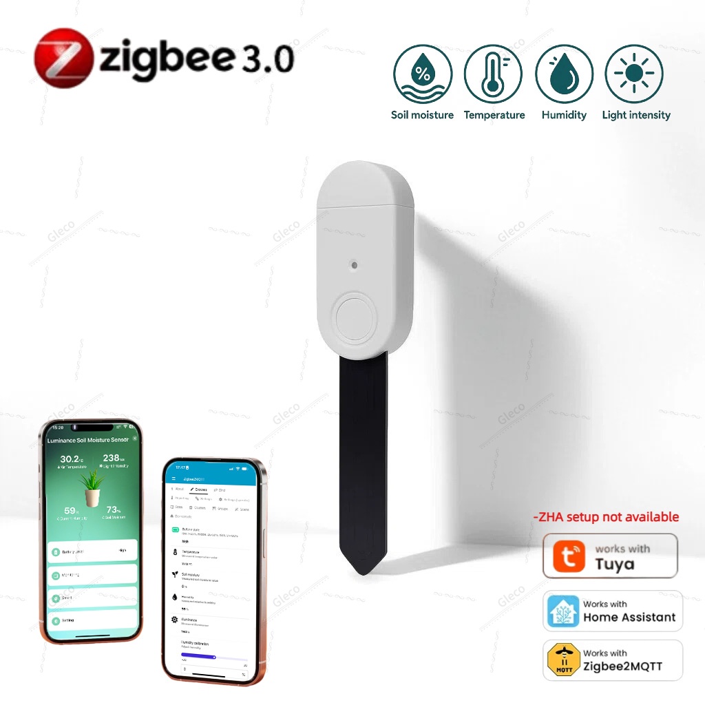 Smart Zigbee Garden Light - Sensor Kelembapan Tanah Zigbee 4in1 dengan