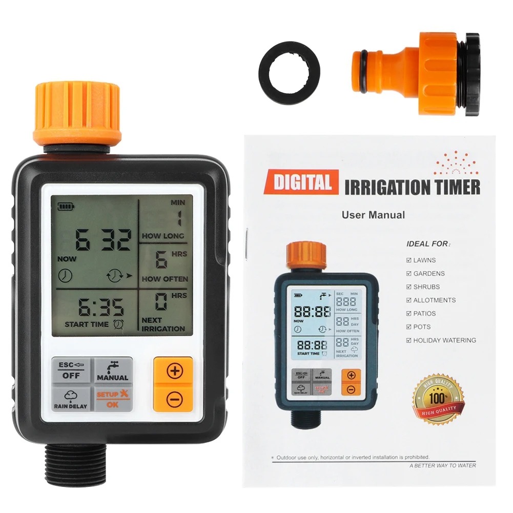 Gardena Smart Irrigation Control - Pengatur Waktu Penyiraman Taman Elektronik, Layar