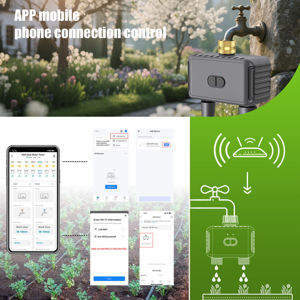 Tuya WiFi Pengatur Waktu Air P - Smart Garden Nursery ulasan dan harga