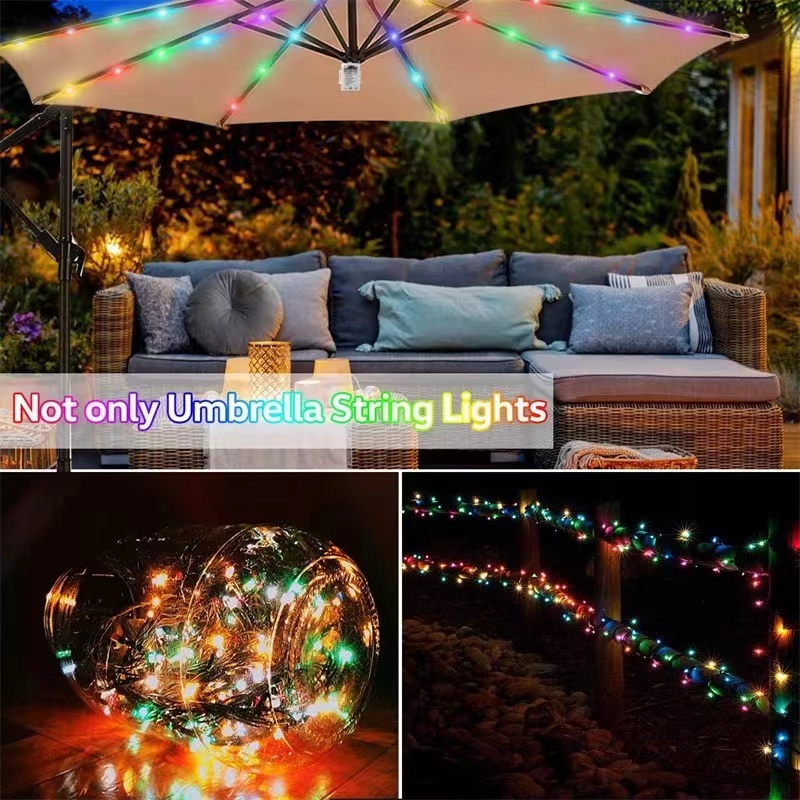 Lampu payung LED 104, pencahay - Smart Garden Umbrella ulasan dan harga