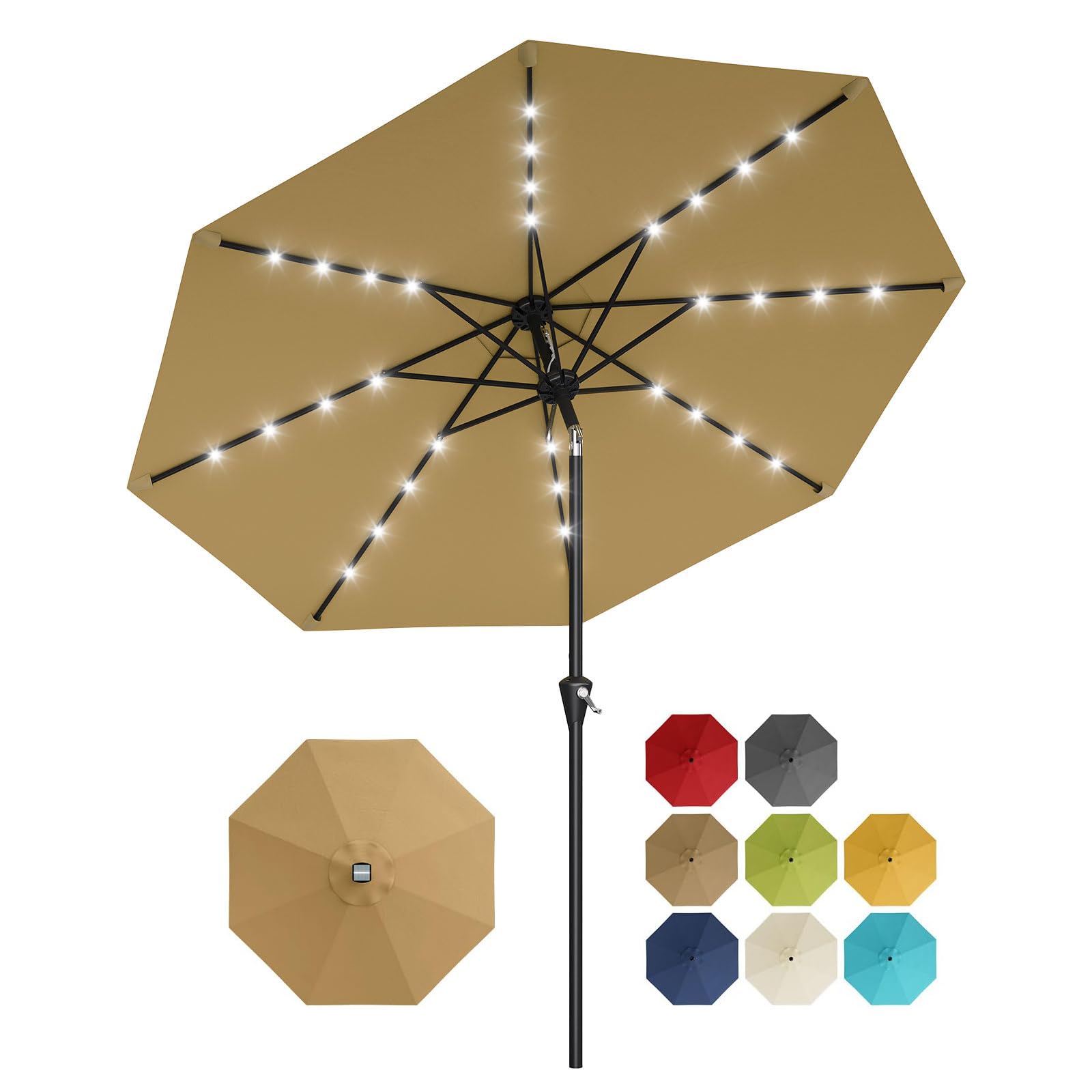 Payung Teras Tenaga Surya 10 K - Smart Garden Umbrella ulasan dan harga