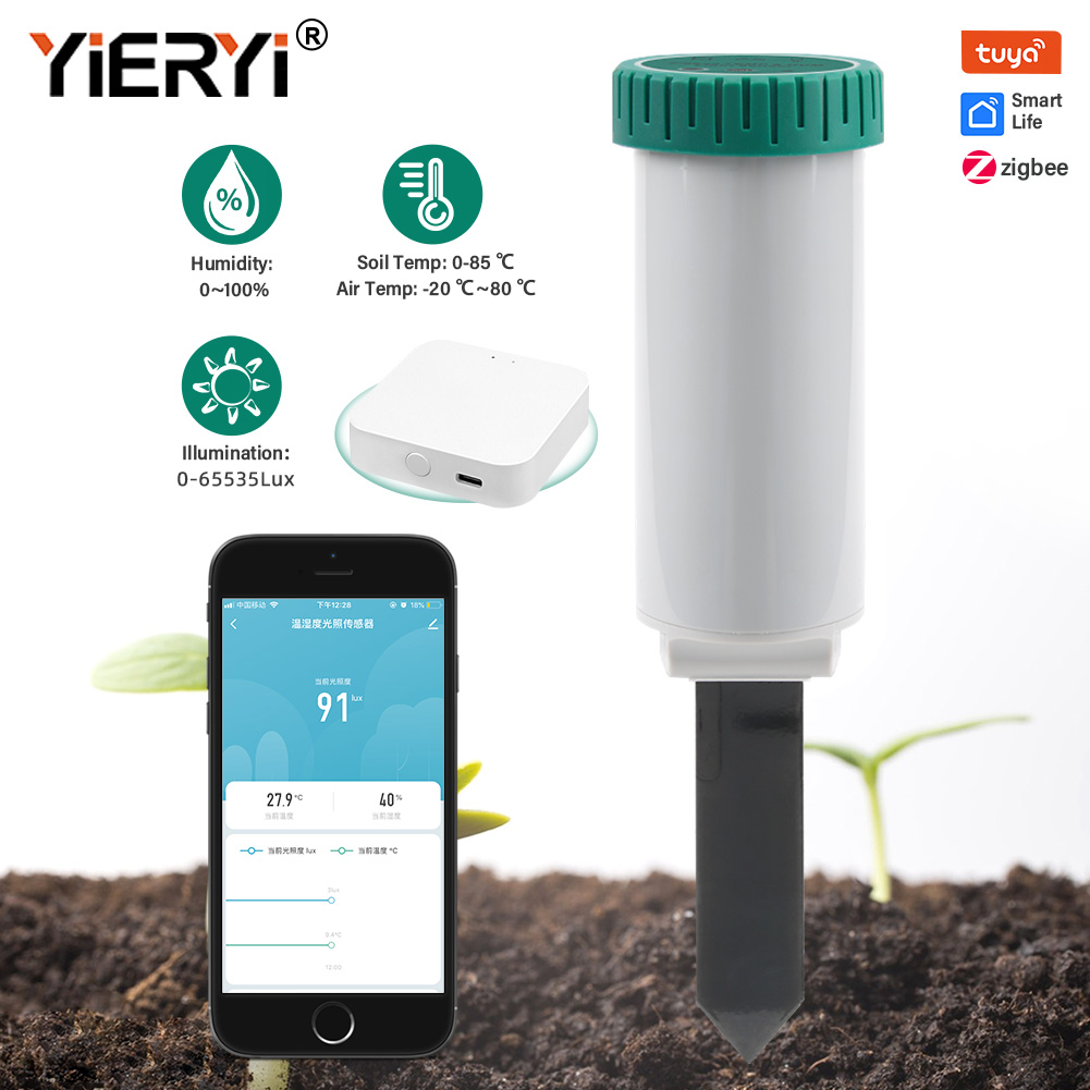 Sensor Tanah Nirkabel Yieryi T - Smart Zigbee Garden Light ulasan dan harga